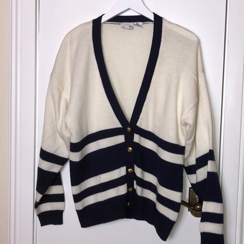 RUSS petite button up cardigan sweater size Lg